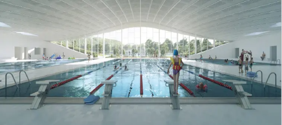 Construction du centre aquatique de Belley